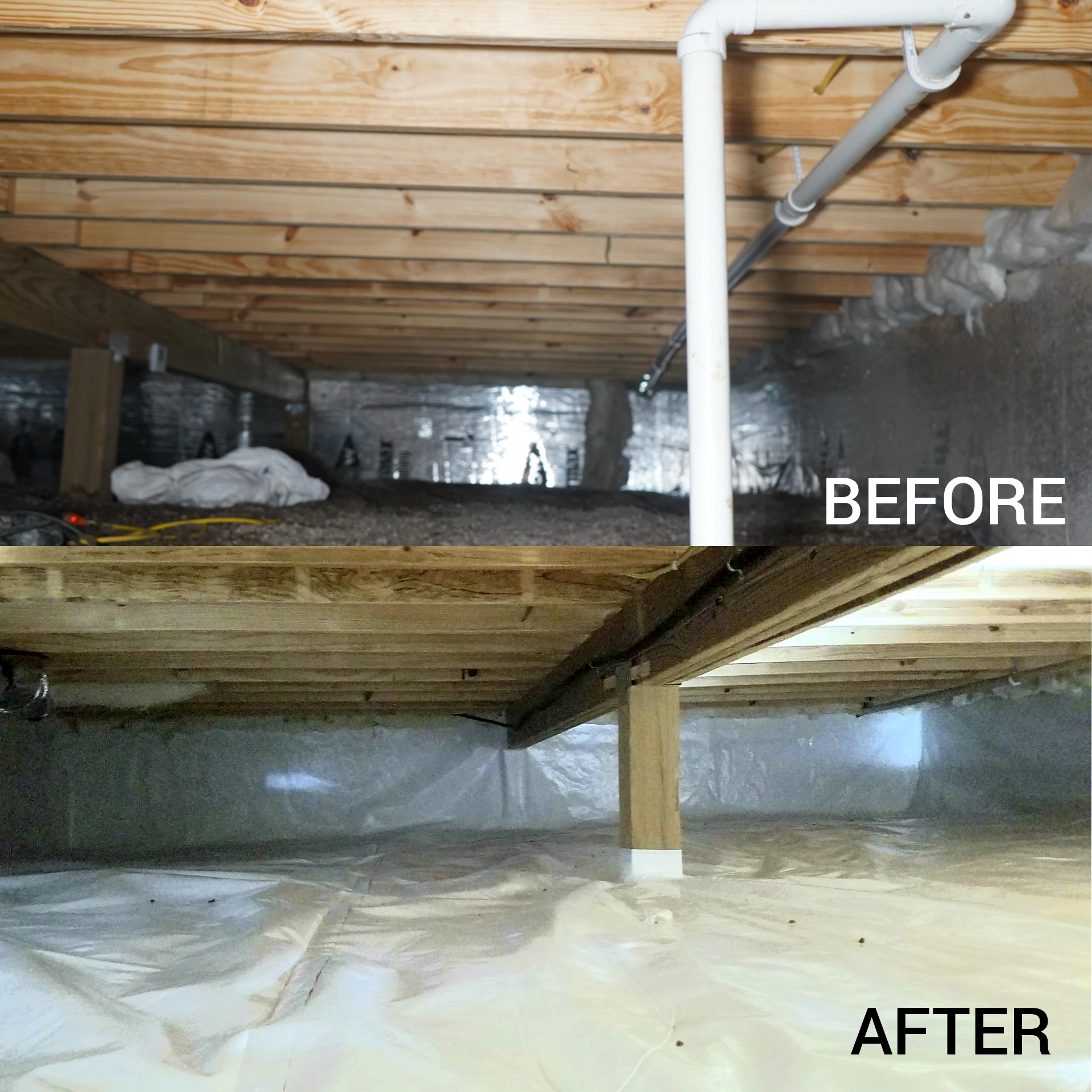 Crawl Space Waterproofing, Encapsulation & Vapor Barriers